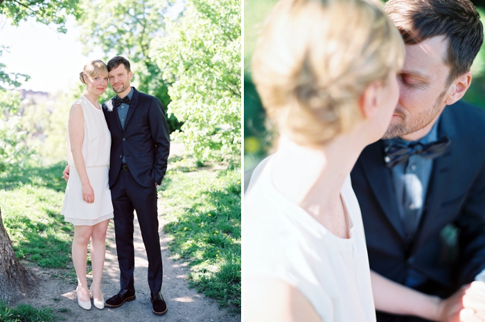 Chic Spring Wedding in the City of Stockholm Bride and Groom photos