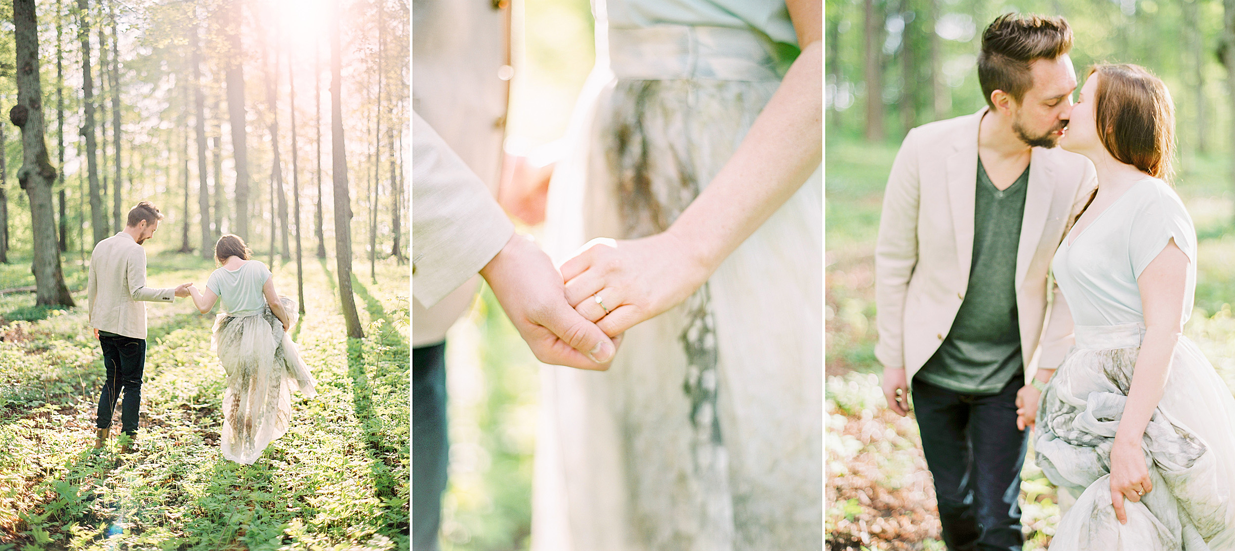 Spring-Engagement-Photos-In-Magical-Stockholm-forrest