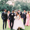 Pink and Silver outdoor wedding