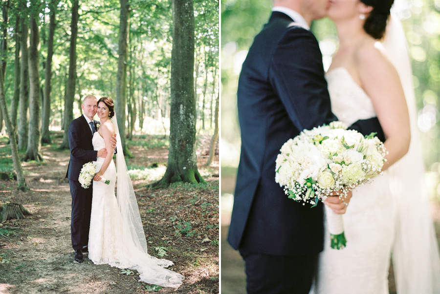 wedding photos in magic forest denmark