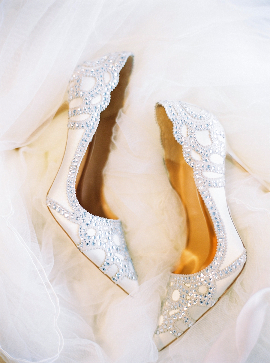 Bridal shoes in soft blush with sparkle