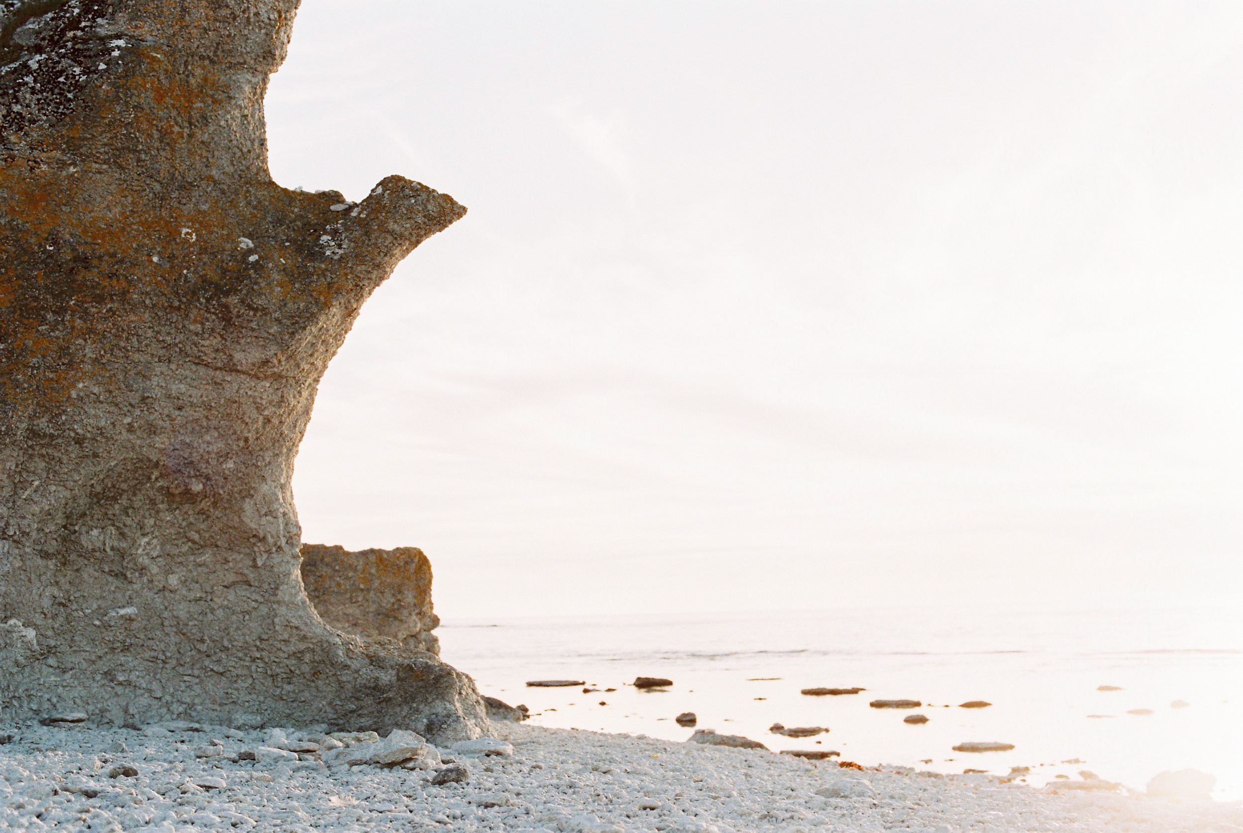 Gotland landscape beach photographed on film by 2 Brides Photography