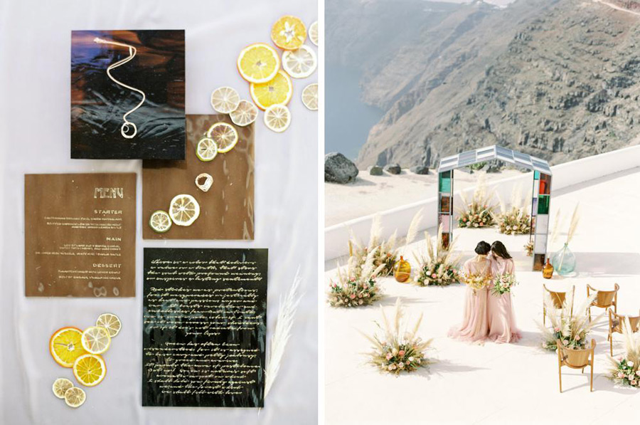Wedding photos Santorini Greece
