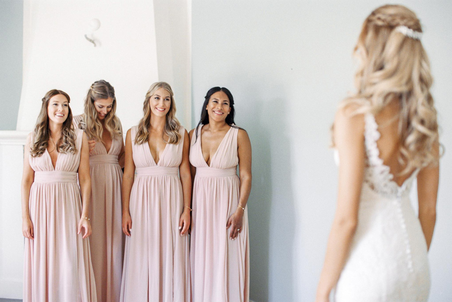 blush pink bridesmaids dresses
