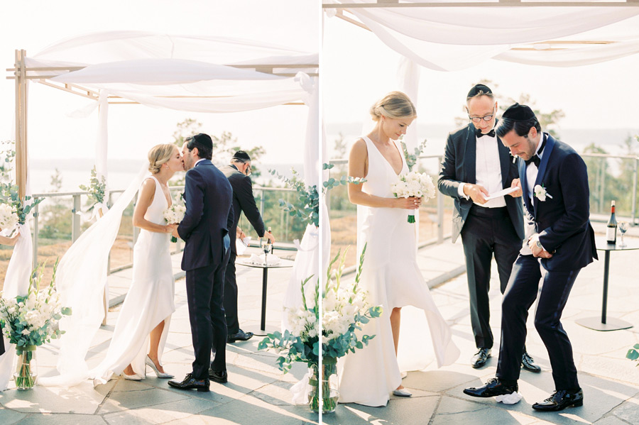 Jewish wedding ceremony at the rooftop at Artipealg in Stockholm