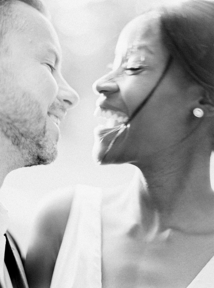 Black and white Engagement pictures shot on film
