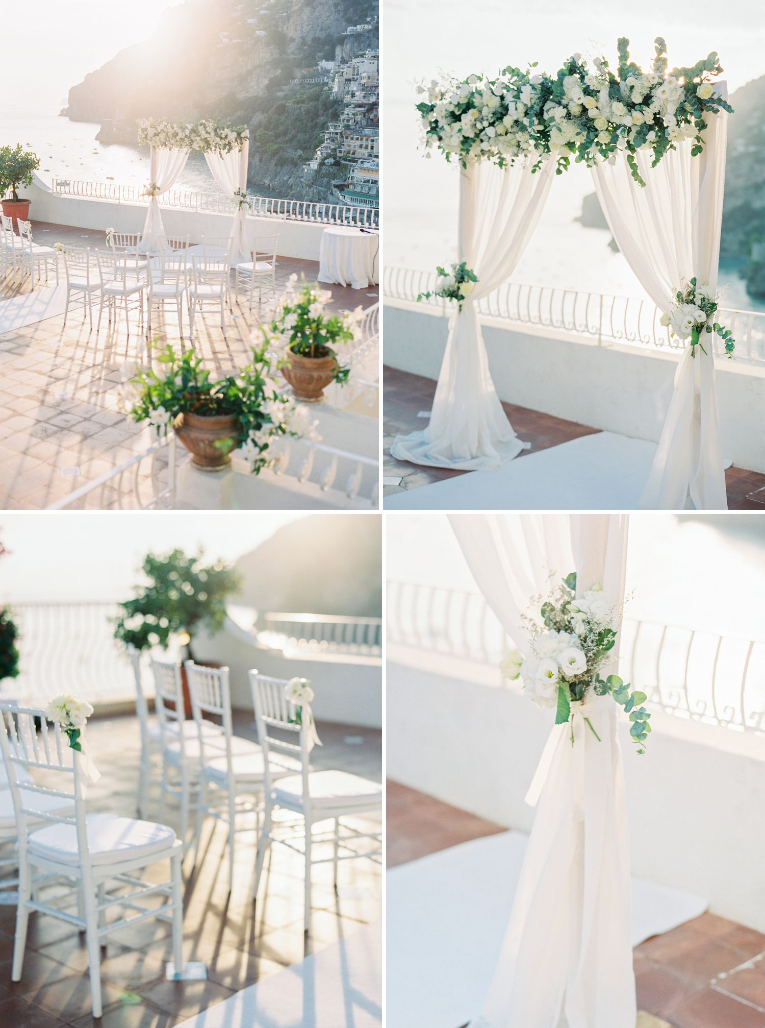 Wedding ceremony at the red terrace Marincanto Positano