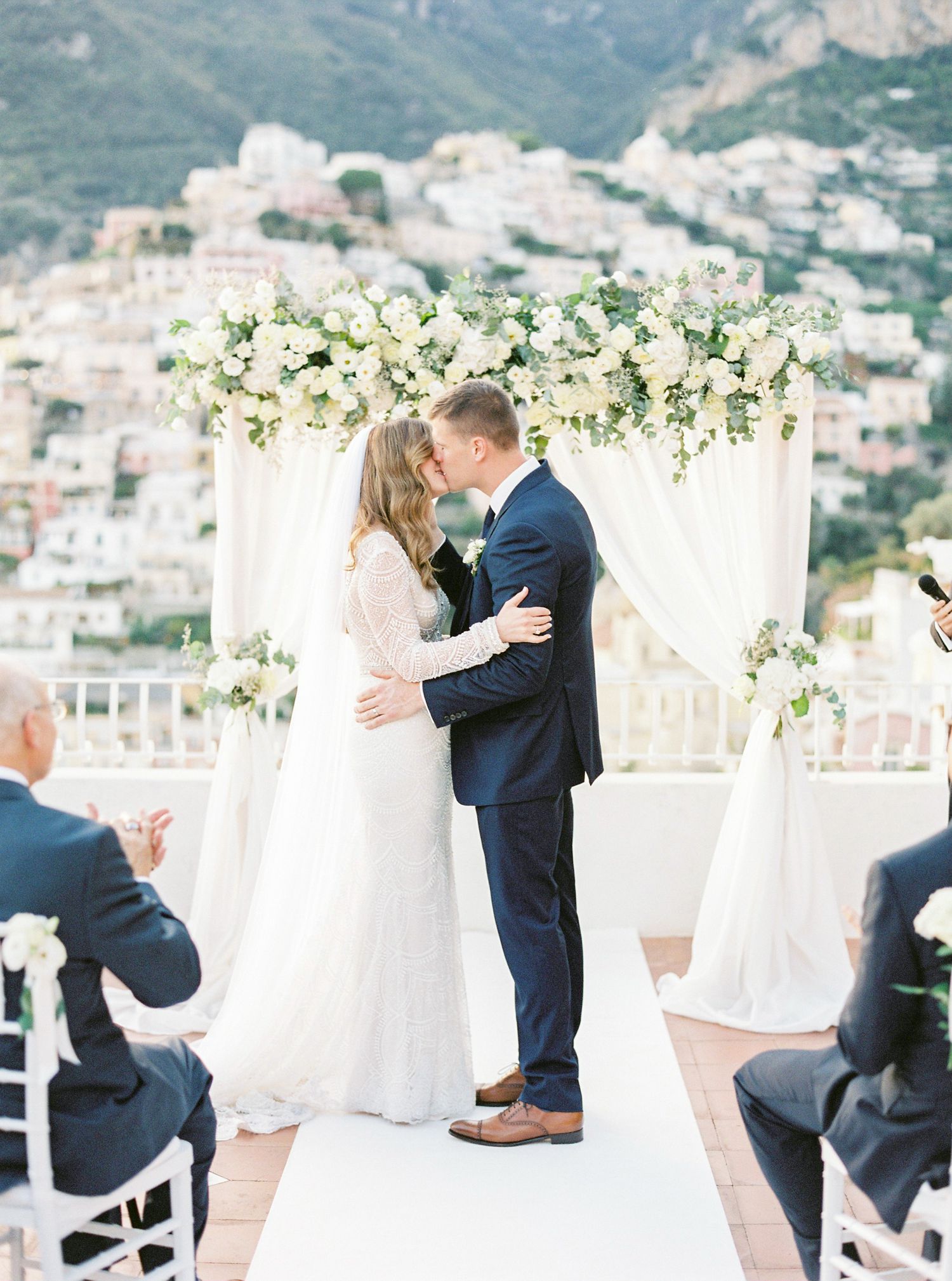 Wedding ceremony at the red terrace Marincanto Positano