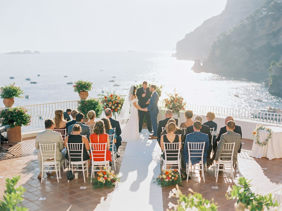 Amalfi destination wedding. Ceremony at Marincanto hotel in Positano
