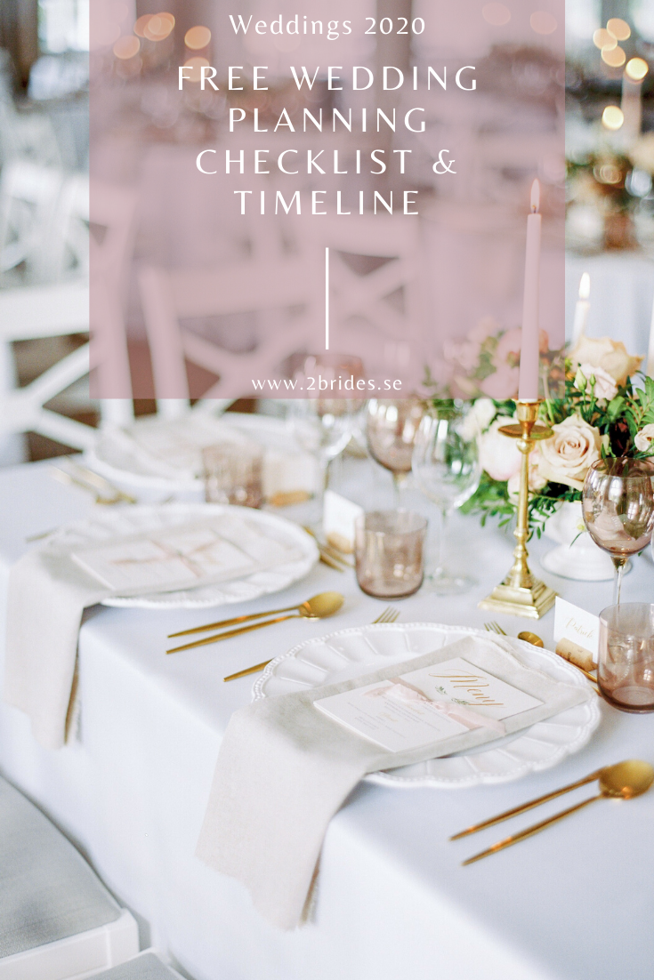 2 Brides Photography | Free Wedding Planning Checklist & Timeline